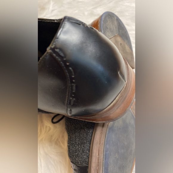 Via Europa Troy Black Leather Bicycle Toe Oxford Lace - Picture 9 of 9